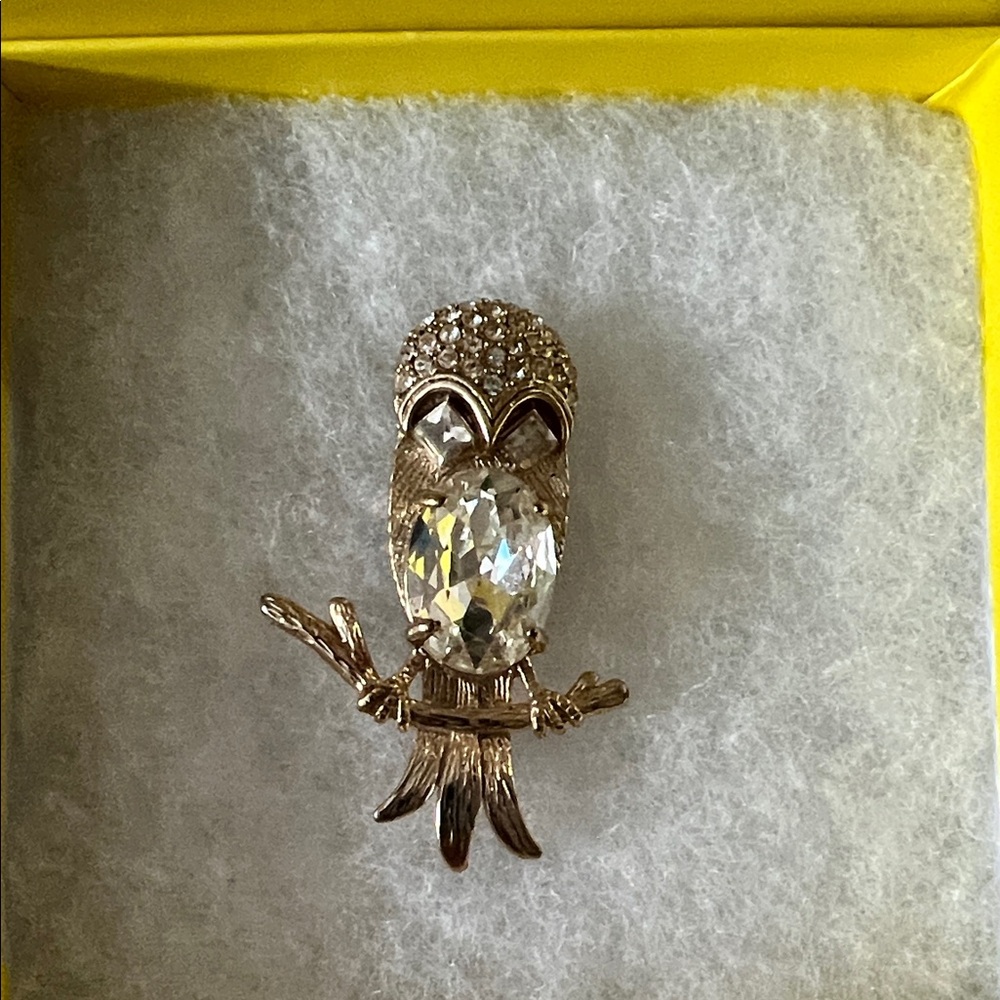 Banana Republic Gold and Silver Owl Brooch